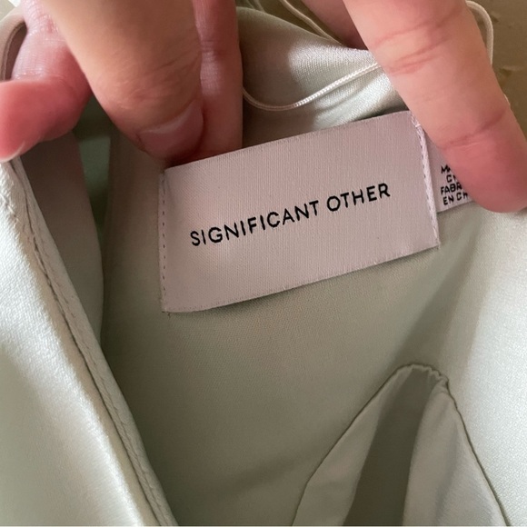 SIGNIFICANT OTHER
Azure One-shoulder Mini Dress In Green-lt - Picture 4 of 7